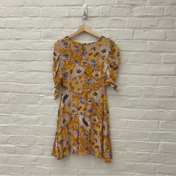 Free People || Glow Up Mini Dress Floral in Yellow 4 - Picture 4 of 8